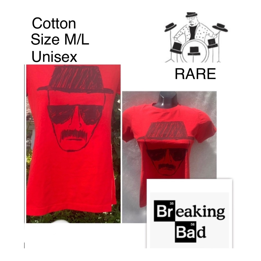 ⭐️ BREAKING BAD - Red themed Graphic T-Shirt, EUC size s/m unisex